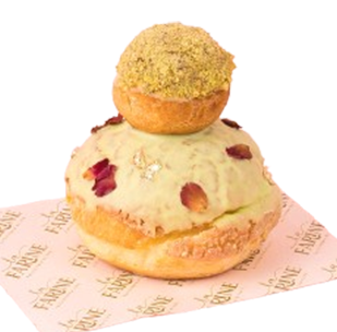 Rose & Pistachio Religieuses Choux